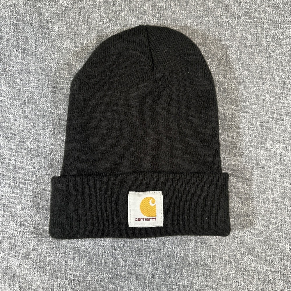 Carhartt Acrylic Watch Hat Beanie‎ Black Made In Canada One Size A18 BLK